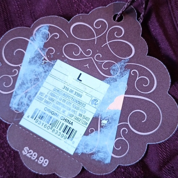 Sz L Know Rose Embroidered Rose Long Sleeve Button Linen Blend Top - Picture 13 of 15